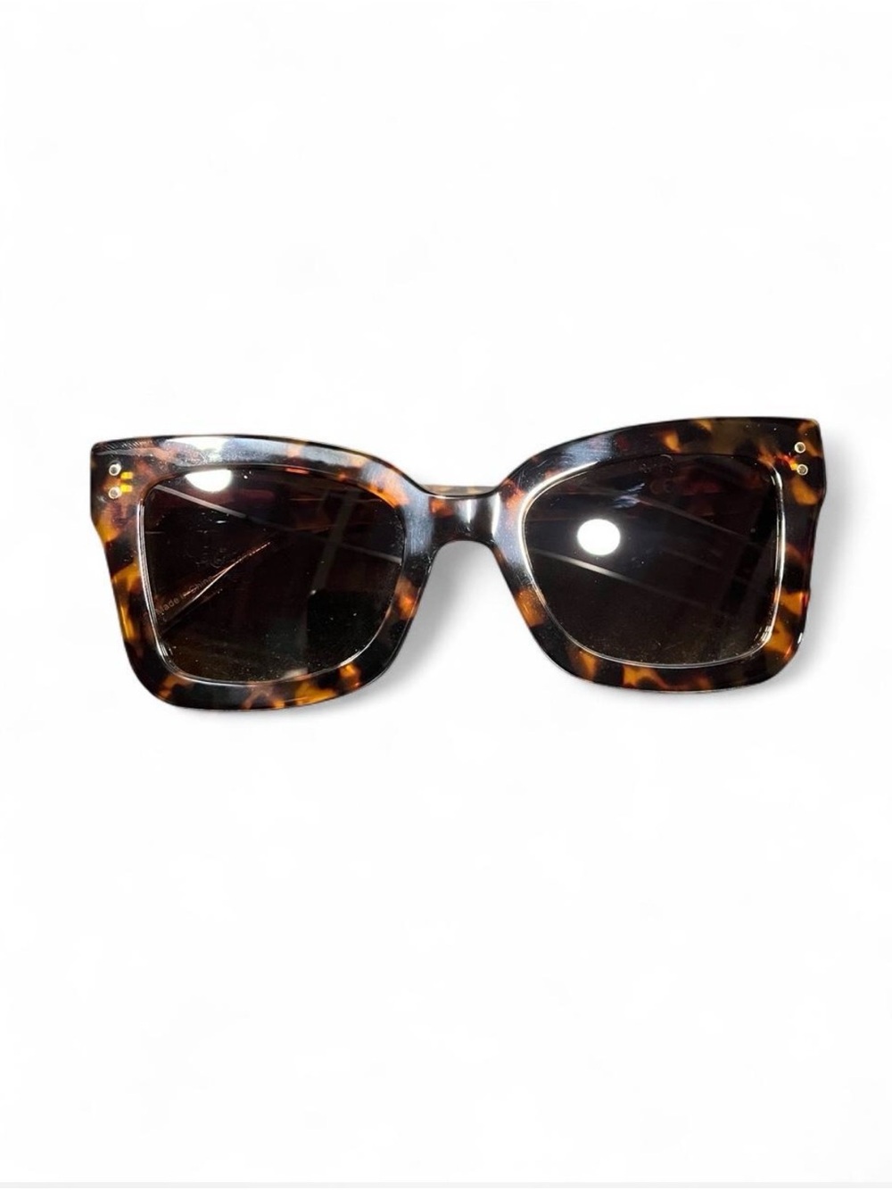 Tortoiseshell Square Frame Women's Sunglasses - Brown